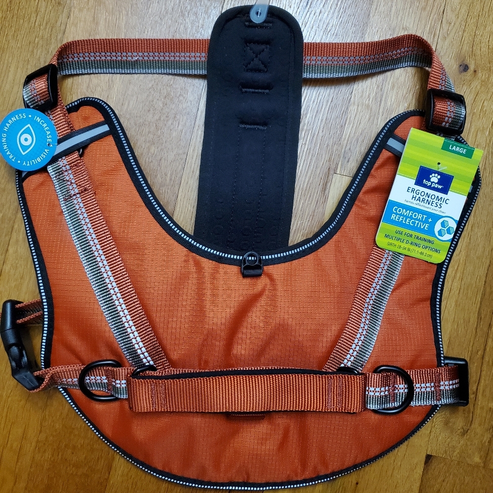 Top Paw Ergonomic Reflective Harness Large